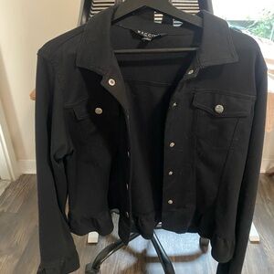 Baccini Women's Classic Black Jean Jacket